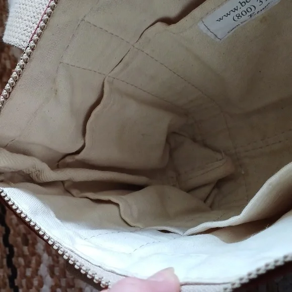 🔥🔥Bonnie Bag Upholstery palm trees vintage knitting needle point storage tote - Picture 10 of 16